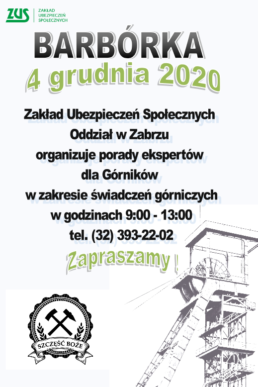 Barbórka ZUS 2020