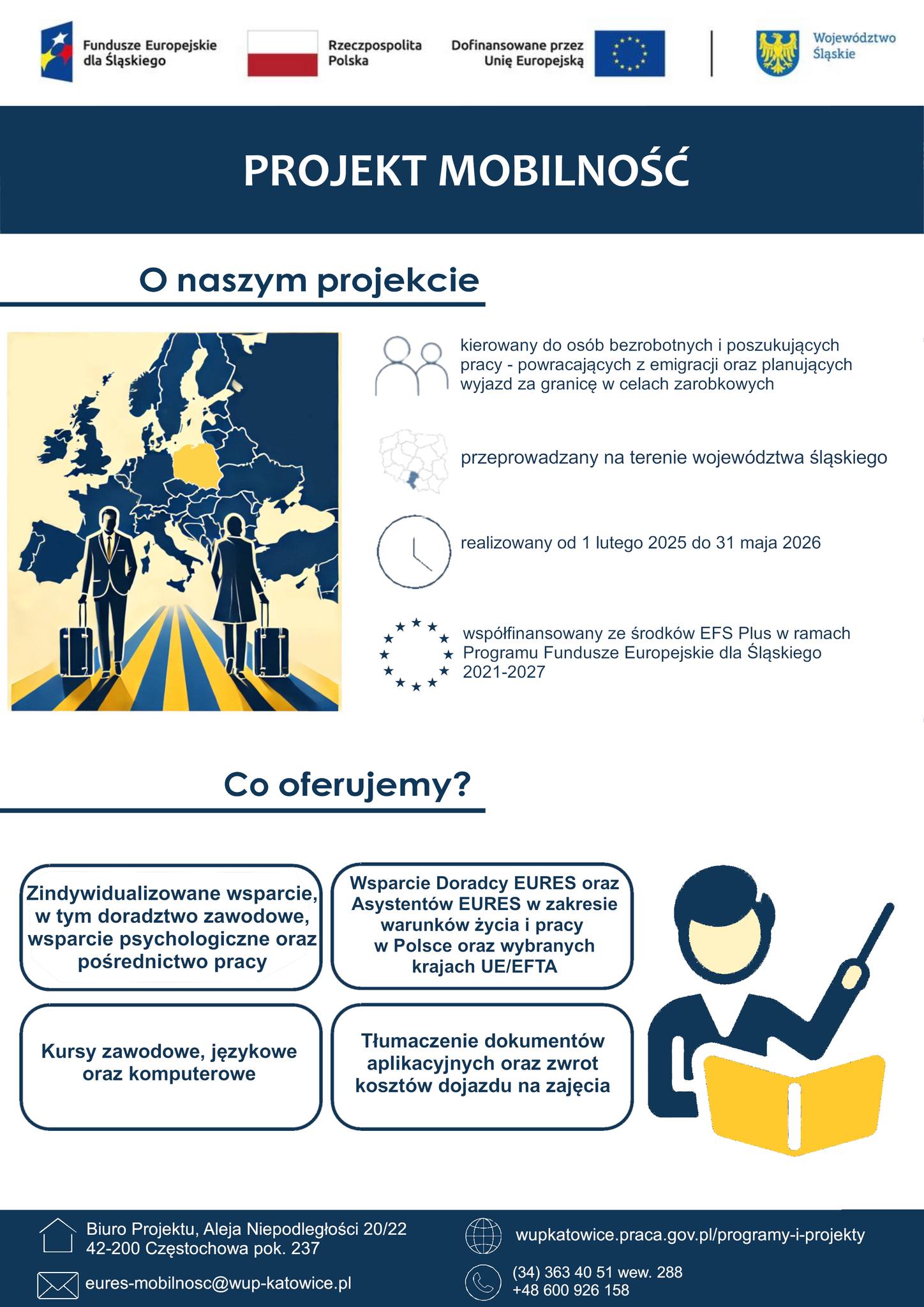 Zdjęcie artykułu Projekt własny Wojewódzkiego Urzędu Pracy w Katowicach pn. „Mobilność"