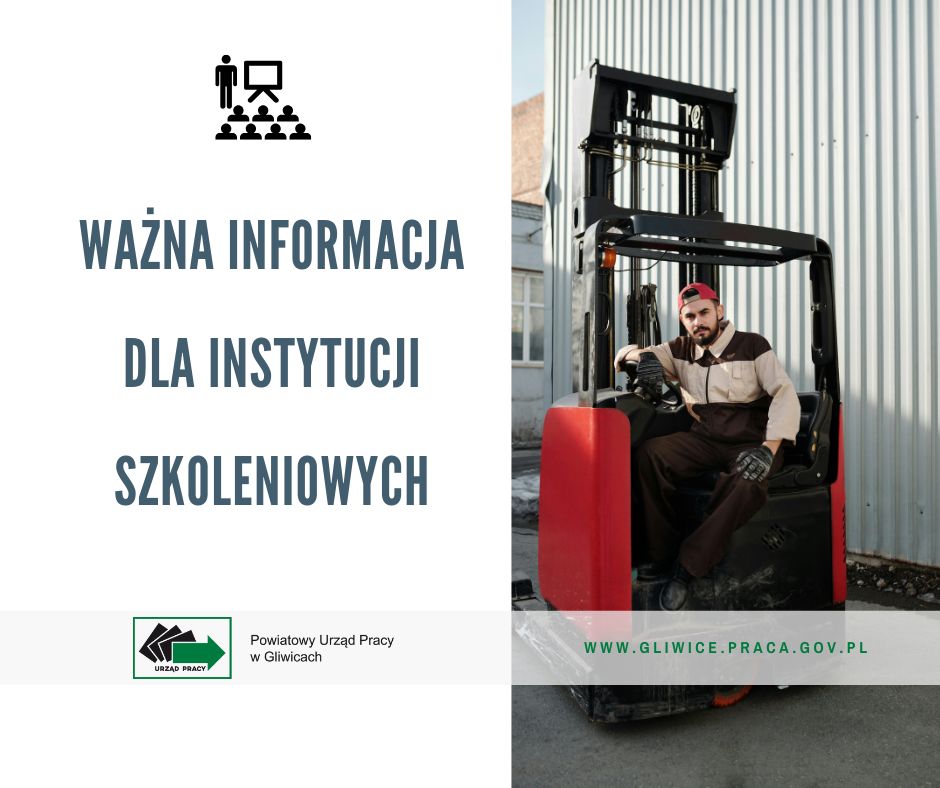 Zdjęcie artykułu WAŻNA INFORMACJA DLA INSTYTUCJI SZKOLENIOWYCH